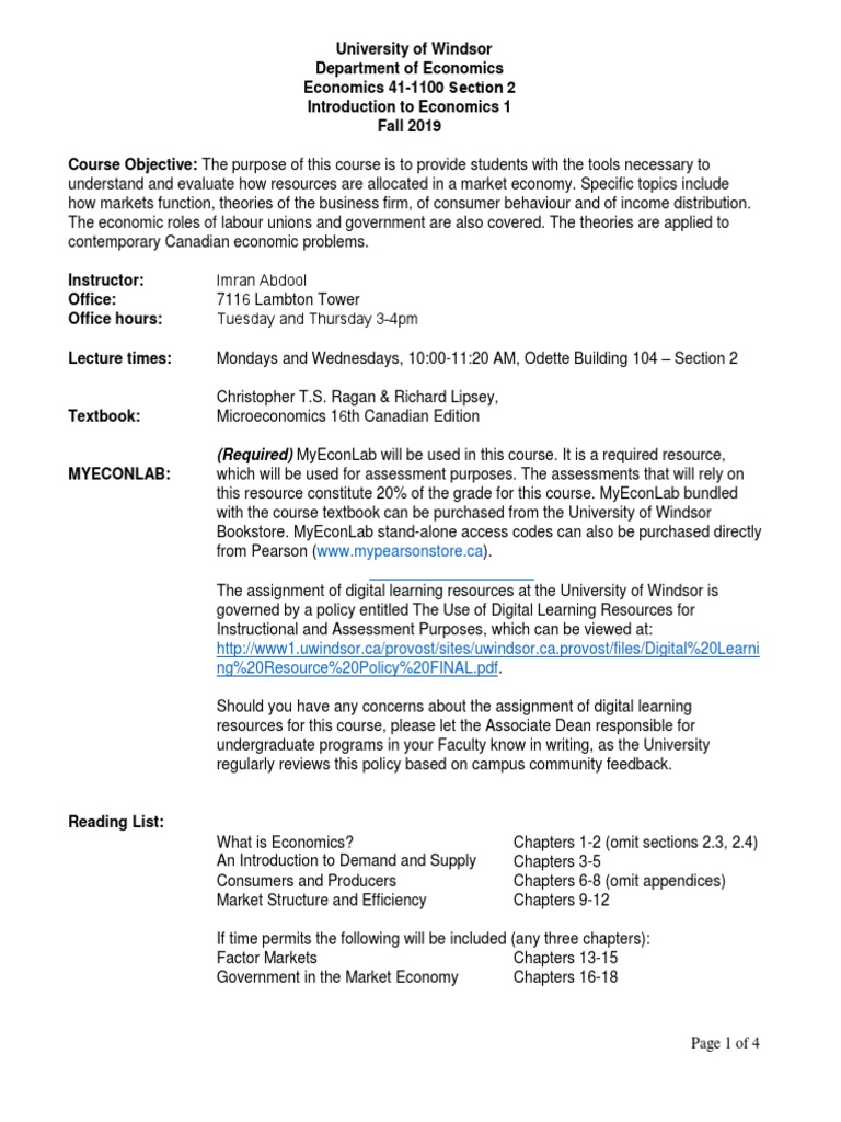 (Required) Myeconlab Will Be Used in This Course. It Is A Required ...