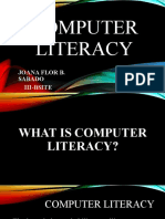 Computer Literacy: Joana Flor B. Sabado Iii-Bsite