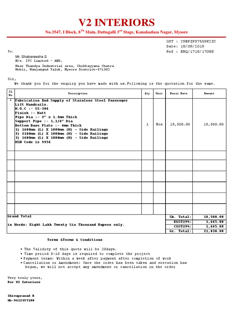 ITC ABD Passenger Lift Hand PDF
