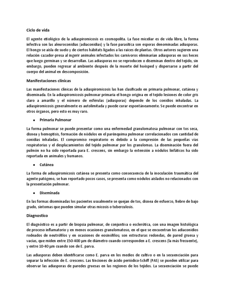 Emmonsia Parva PDF Epidemiología Microbiología