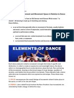 The Concept of Movement and Movement Space in Relation To Dance