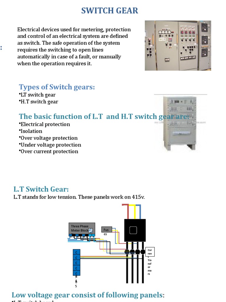 Switch Gear Types of Switch Gears PDF Switch