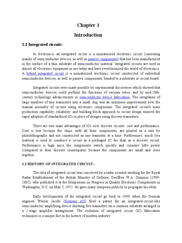 An InDepth Look at the History and Evolution of Integrated Circuits