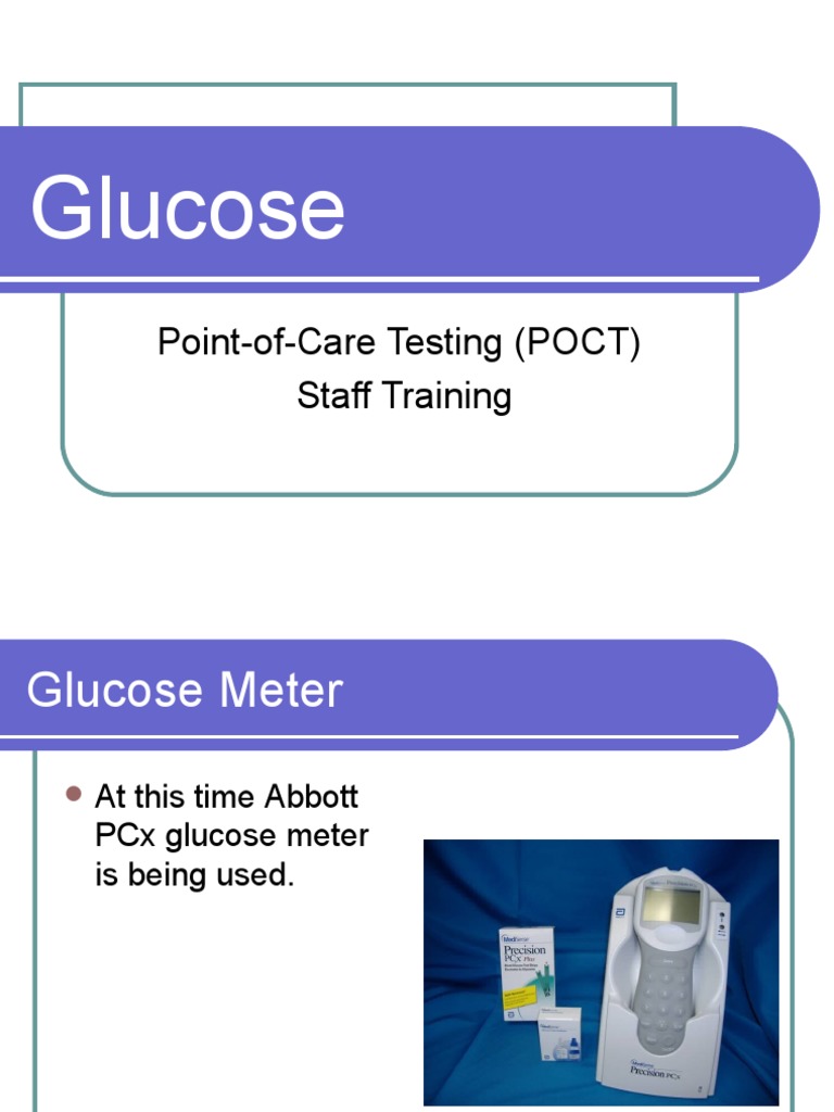 Glucose Meter POCT Staff Training Guide | PDF | Patient | Clinical Medicine