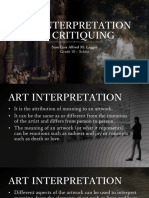 Art Interpretation and Art Critiquing