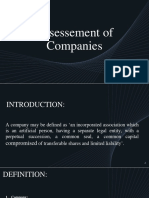 Assessement of Companies