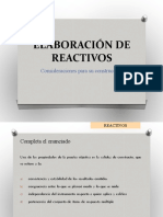 ELABORACIOìN DE REACTIVOS