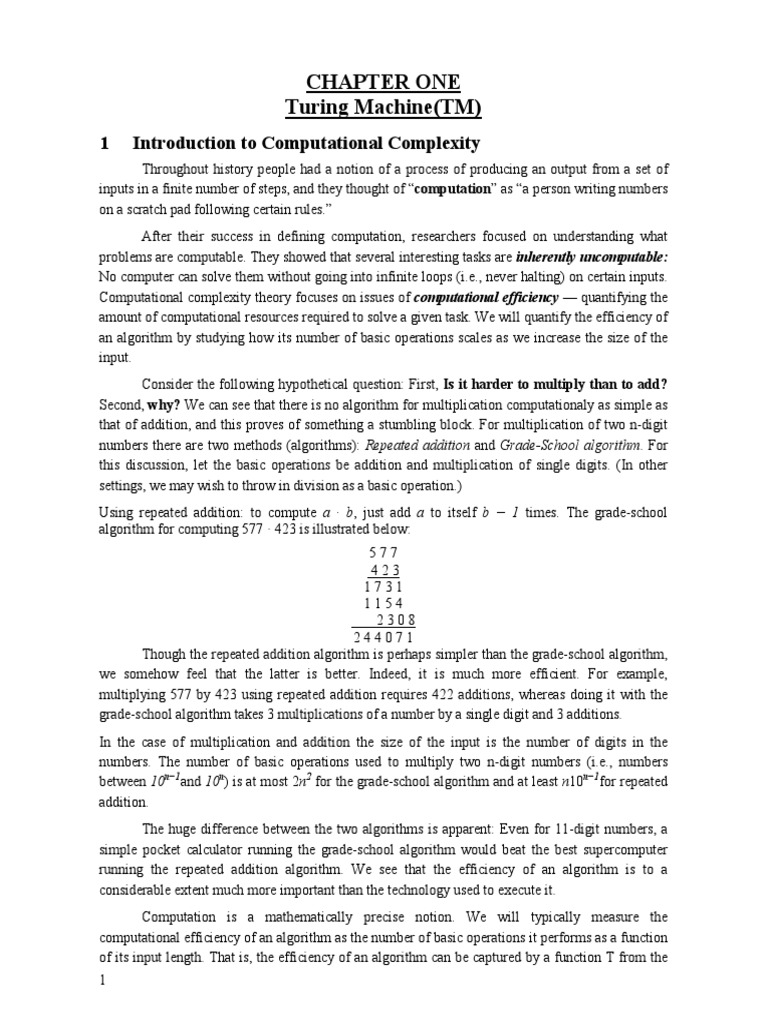 Turing Machine & Computational Complexity | PDF | Algorithms ...