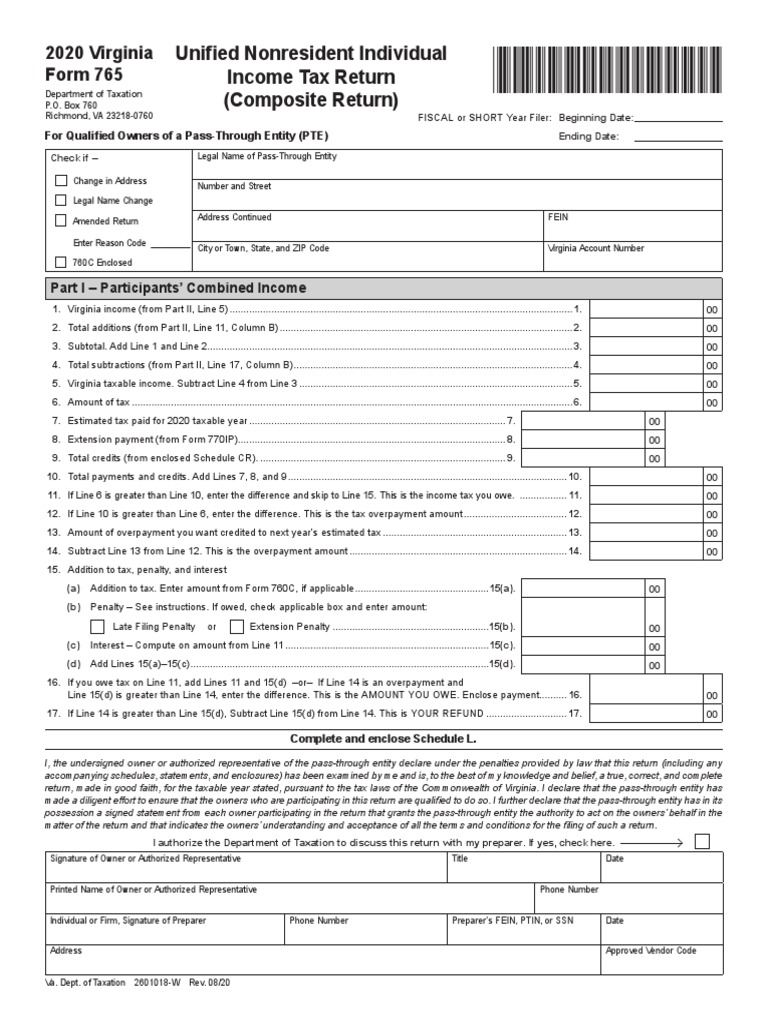 Unified Nonresident Individual Tax Return Return