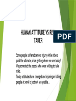 Human Attitude Vs Risk Taker