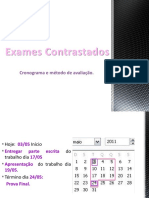 Exames ContrastadosCRONOGRAMAEAVALIACAO