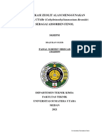 Modifikasi Zeolit Alam Menggunakan Senyawa Ctabr (Cethyltrimethylammonium-Bromide) Sebagai Adsorben Fenol