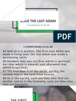 Jesus The Last Adam