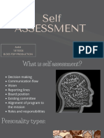 Self Assessment: Ankit 1815004 B.Des FDP Production