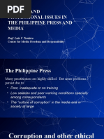 Ethical and Professional Issues in The Philippine Press and Media