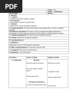 DLP of Introduction to Quadratic Equation