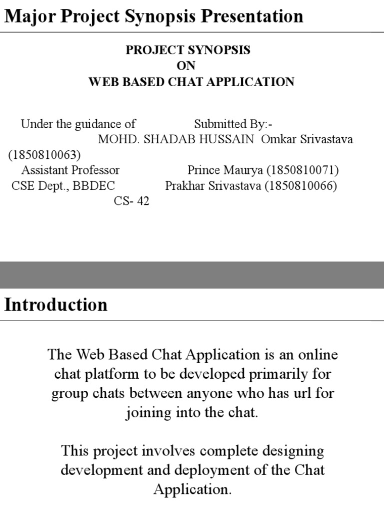 Web-Based Chat Application Overview | PDF | Internet & Web | World Wide Web