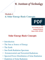 B.N.M. Institute of Technology: D. Solar Energy-Basic Concepts