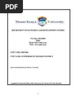 Bed2206 Intermediate Microeconomics