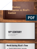 19 Century Philippines As Rizal's Context