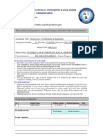 Faculty of Business Administration: Assignment Cover Sheet