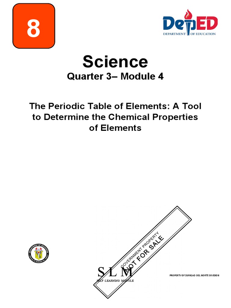 Science: Quarter 3 - Module 4 | PDF | Chemical Elements | Atoms