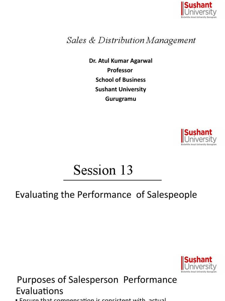 Session 13 Sales Performance - Evaluation | PDF | Performance Appraisal ...