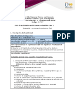 Guia de actividades y Rúbrica  de evaluación - Unidad 3 - Fase 5 - Evaluación presetnación de informe final