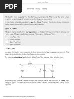 Network Theory - Filters