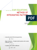 2.2 Linear Equations - Method of Integrating Factors