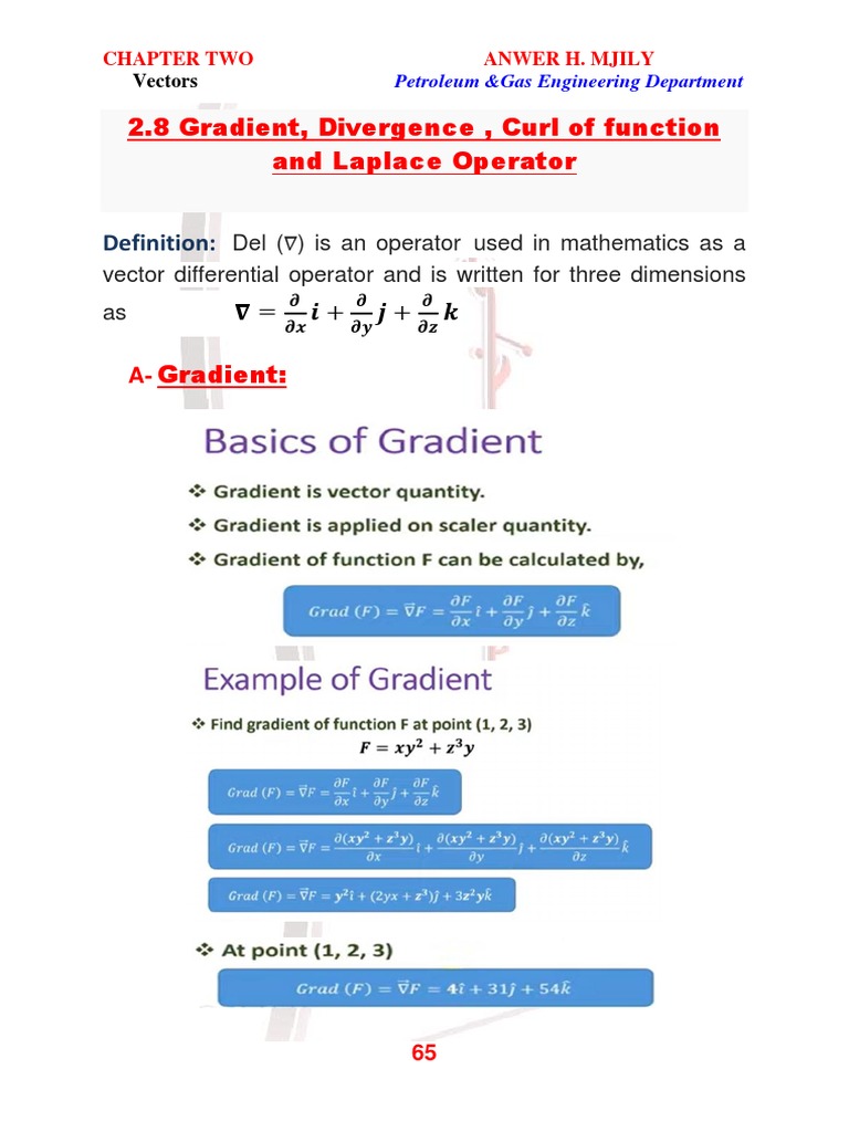 Gradient, Divergence, and Curl Explained | PDF