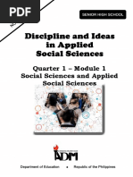 Quarter 1 - Module 1 Social Sciences and Applied Social Sciences