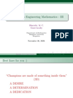 Welcome to Engineering Mathematics - III