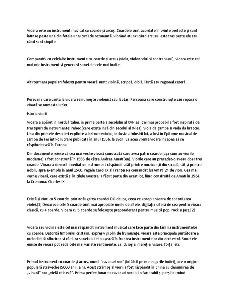 Vioara | PDF