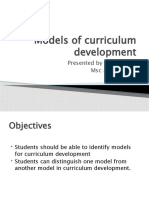 Models of Curriculum Development PPT 25 NOV