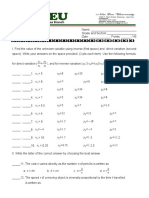 2nd Periodical Math 9 Regular Section 2n