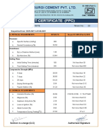 Test Certificate (PPC) : Kalburgi Cement Pvt. LTD