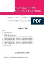 Detecting Fake News Using Machine Learning: Gaurav Kumar Choubey (21mca1061) Guide Name: DR Rajarajeswari S