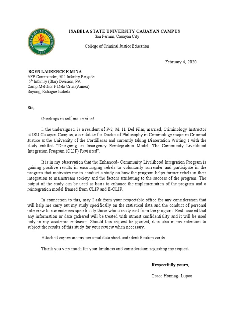 Request for Assistance in Conducting a Study on the Enhanced Community ...