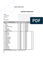 Contoh Form Inspeksi Kendaraan