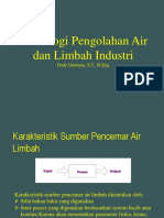 8510S1TKCE70522018 - Teknik Pengolahan Air Dan Limbah Industri - Pertemuan 3 - Materi Tambahan