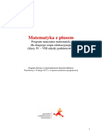 Matematyka Z Plusem Program Nauczania Matematyki W Klasach 4 8 2017r