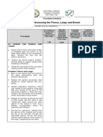 Rubrics: Assessing The Thorax, Lungs and Breast: Procedure Checklist