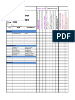 Safety training matrix for managers, supervisors and workers