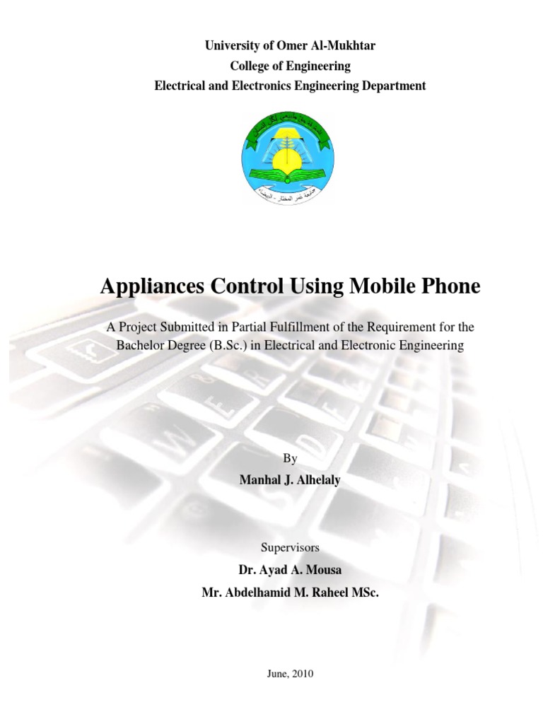 Appliances Control Using Mobile Phone PDF Telephone Voice Over Ip