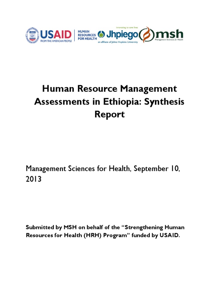 article review on human resource management in ethiopia pdf