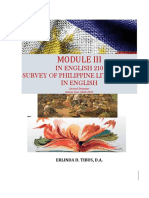 IN English 210 Survey of Philippine Literature in English: Erlinda D. Tibus, D.A