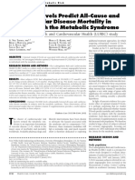 Vitamin D Levels Predict All-Cause and Cardiovascular Disease Mortality in Subjects With The Metabolic Syndrome