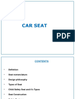 Car seat design and safety features