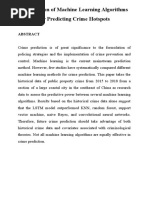 Comparison of Machine Learning Algorithms For Predicting Crime Hotspots